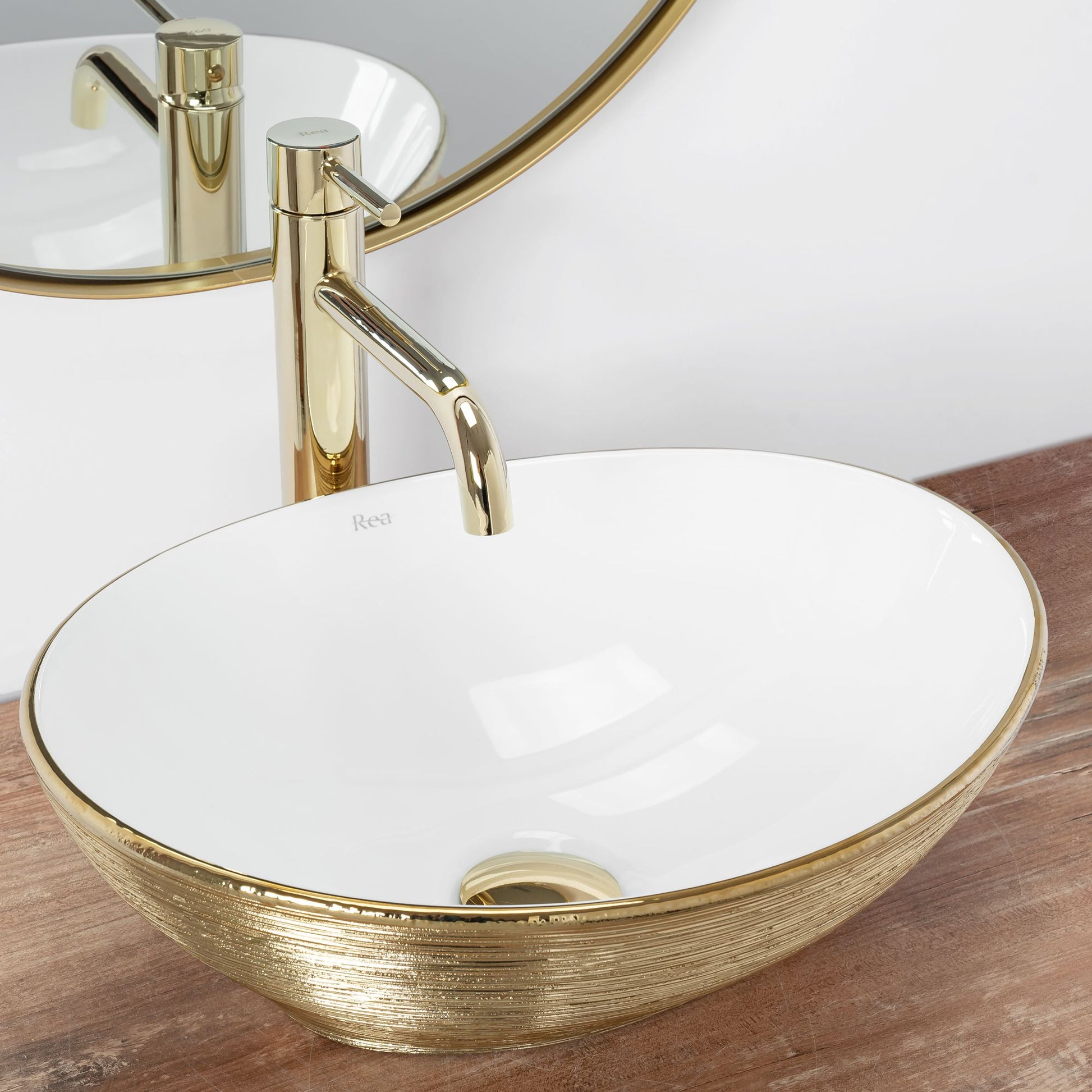 Lavoar pe blat Rea Sofia Brush Gold 2