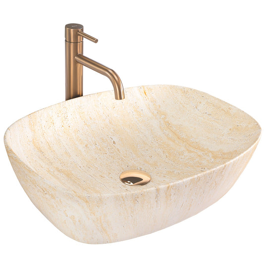 Lavoar pentru blat Rea Freja Travertine Matt  1