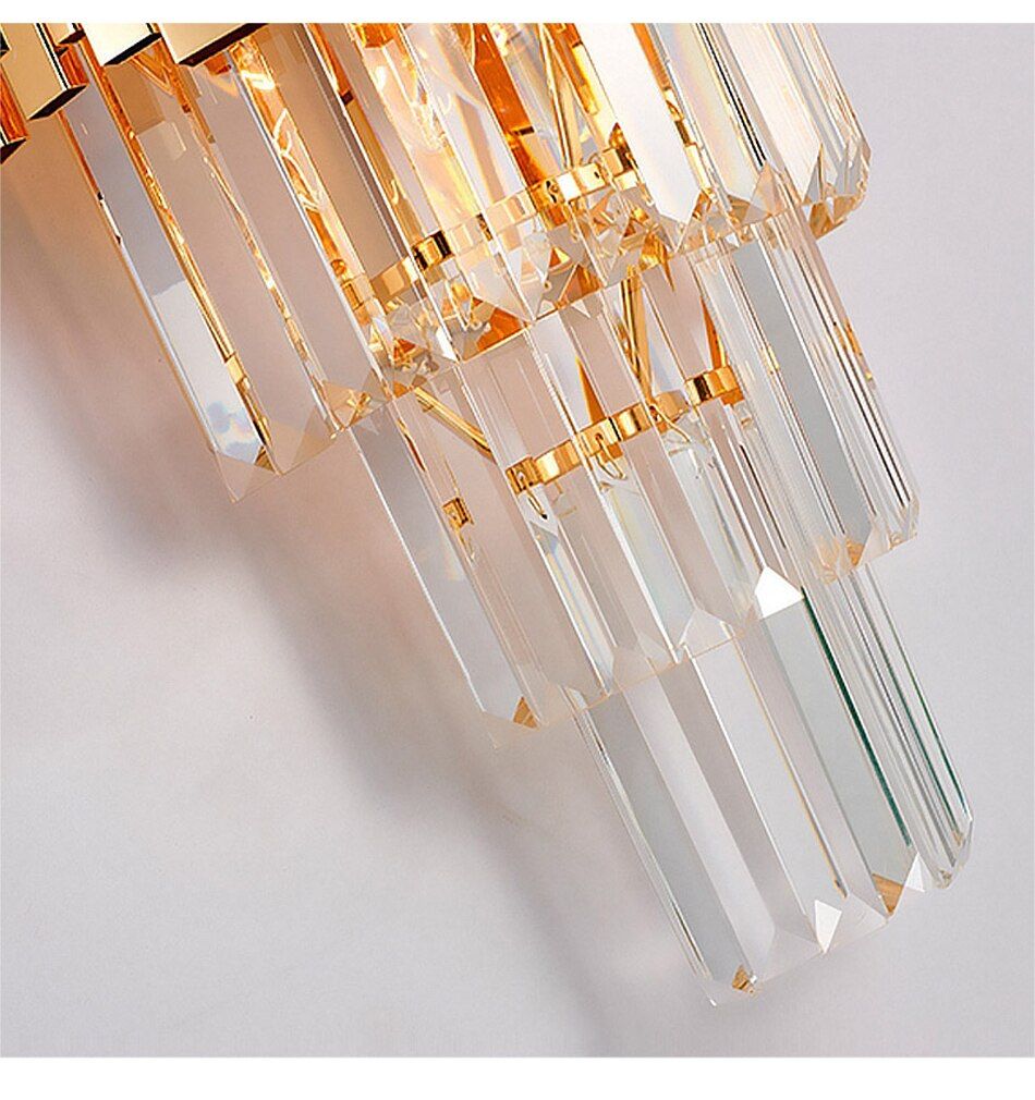 Lampă de cristal de perete aurie 312357  9