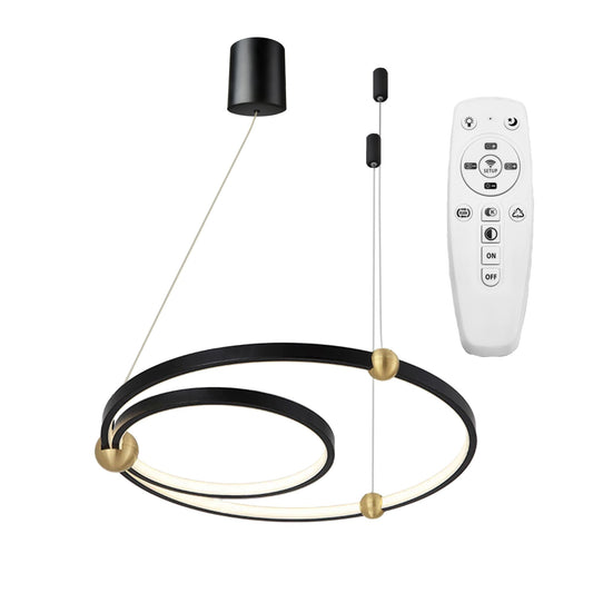 Lampă cu inel negru + telecomandă APP692-30-50  1