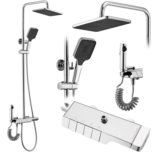 Coloana de dus cu termostat REA ROB Chrome  1