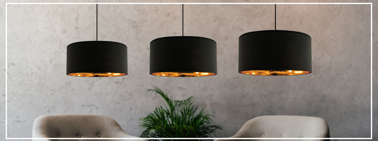 Lampă suspendată Negru Auriu 40cm APP620-1CP 6