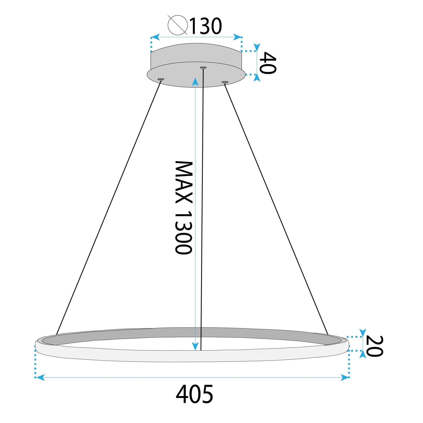 Lampa suspendată LHJ001-CP 40 cm GOLD  5