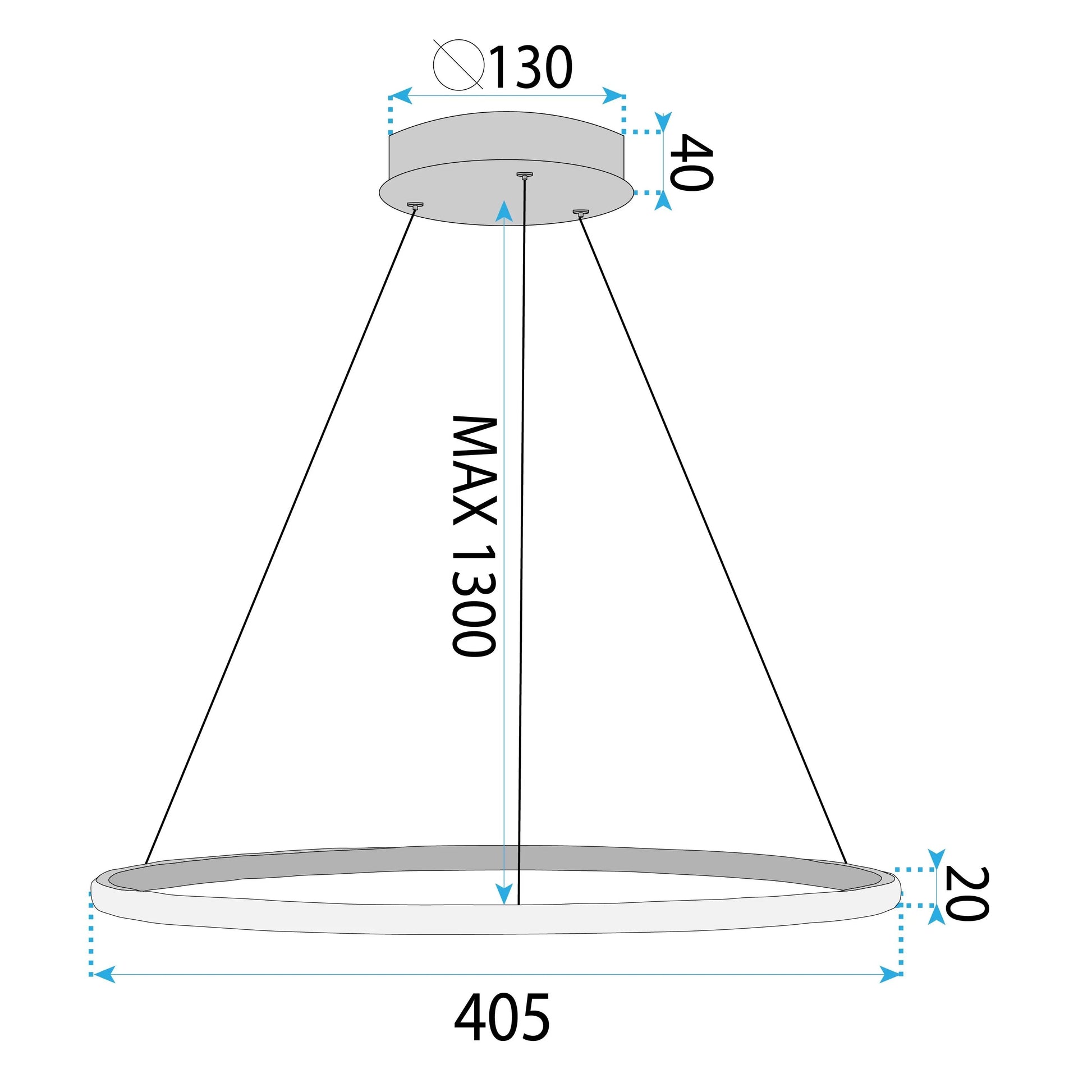 Lampa suspendată LHJ001-CP 40 cm GOLD  5