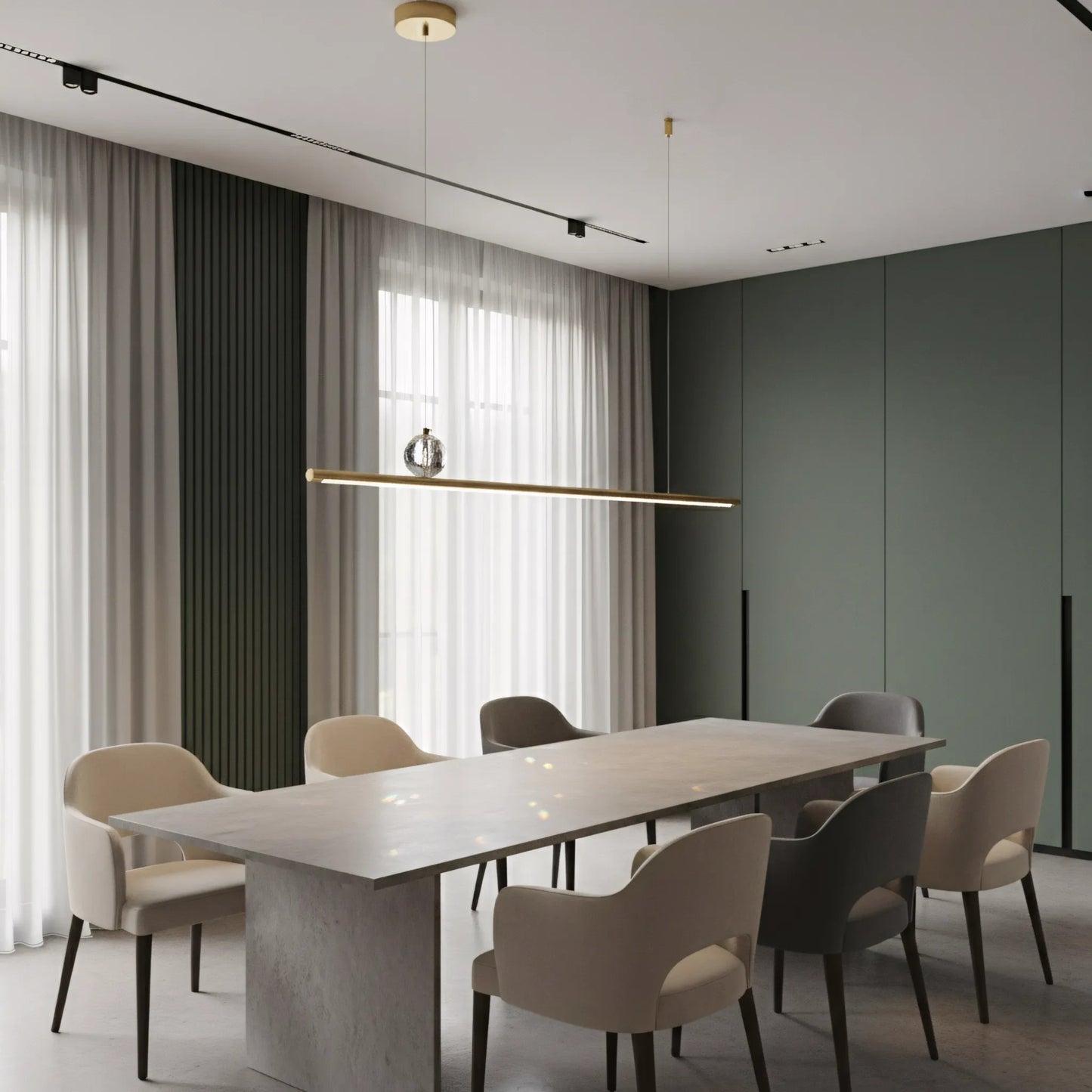 lampă suspendată LED APP1778-CP Brush Gold  5