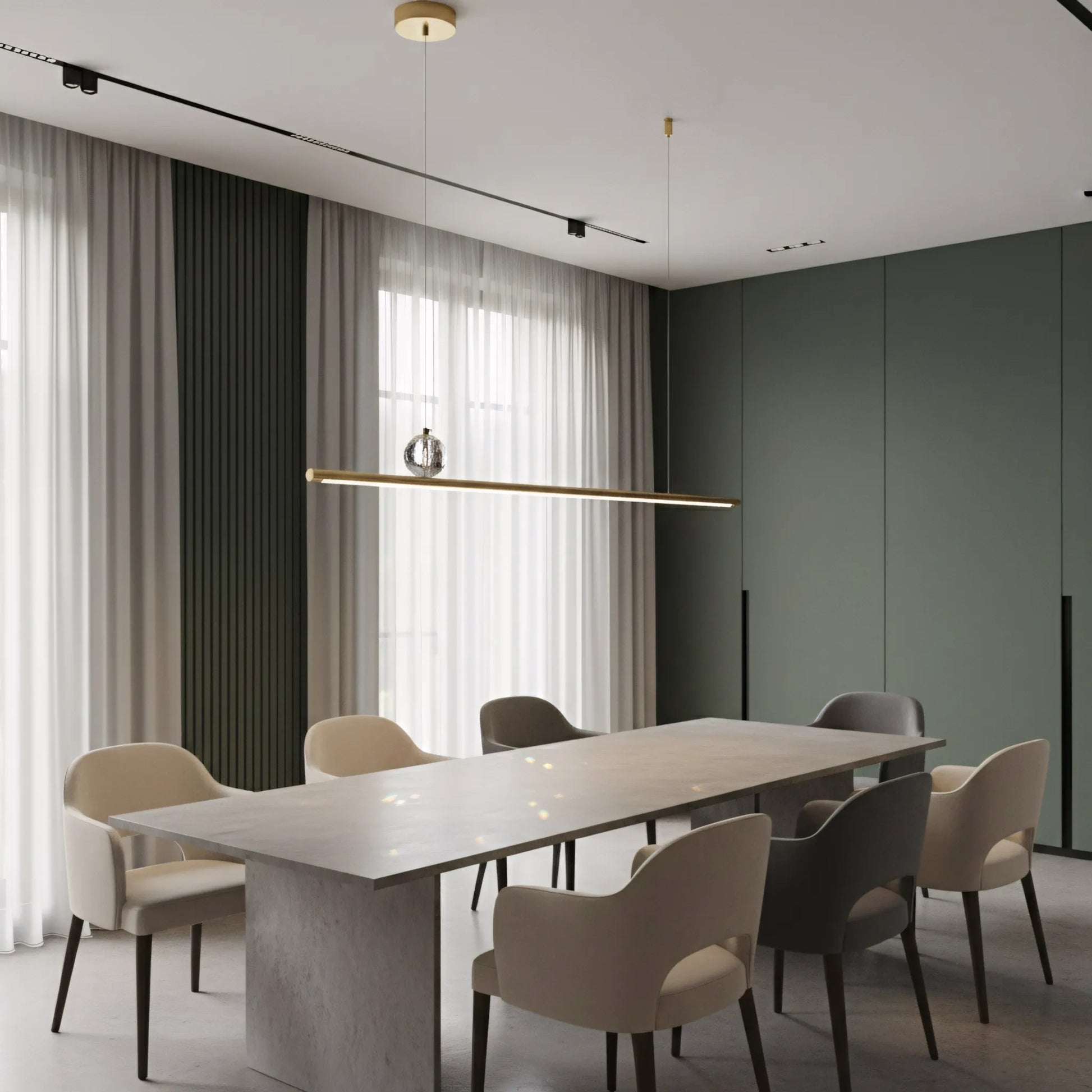 lampă suspendată LED APP1778-CP Brush Gold  5