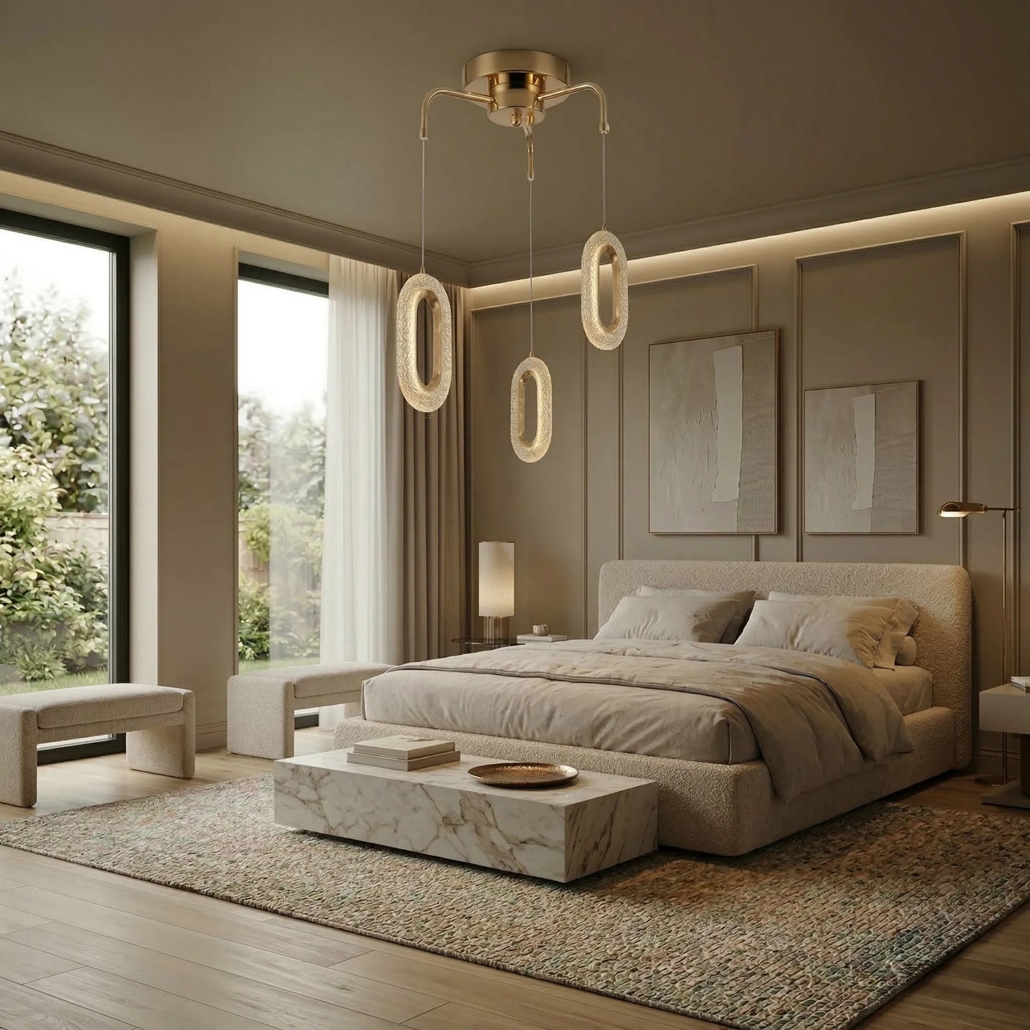 LAMPĂ LED SUSPENDATĂ DE TAVAN G173-3CP GOLD  5