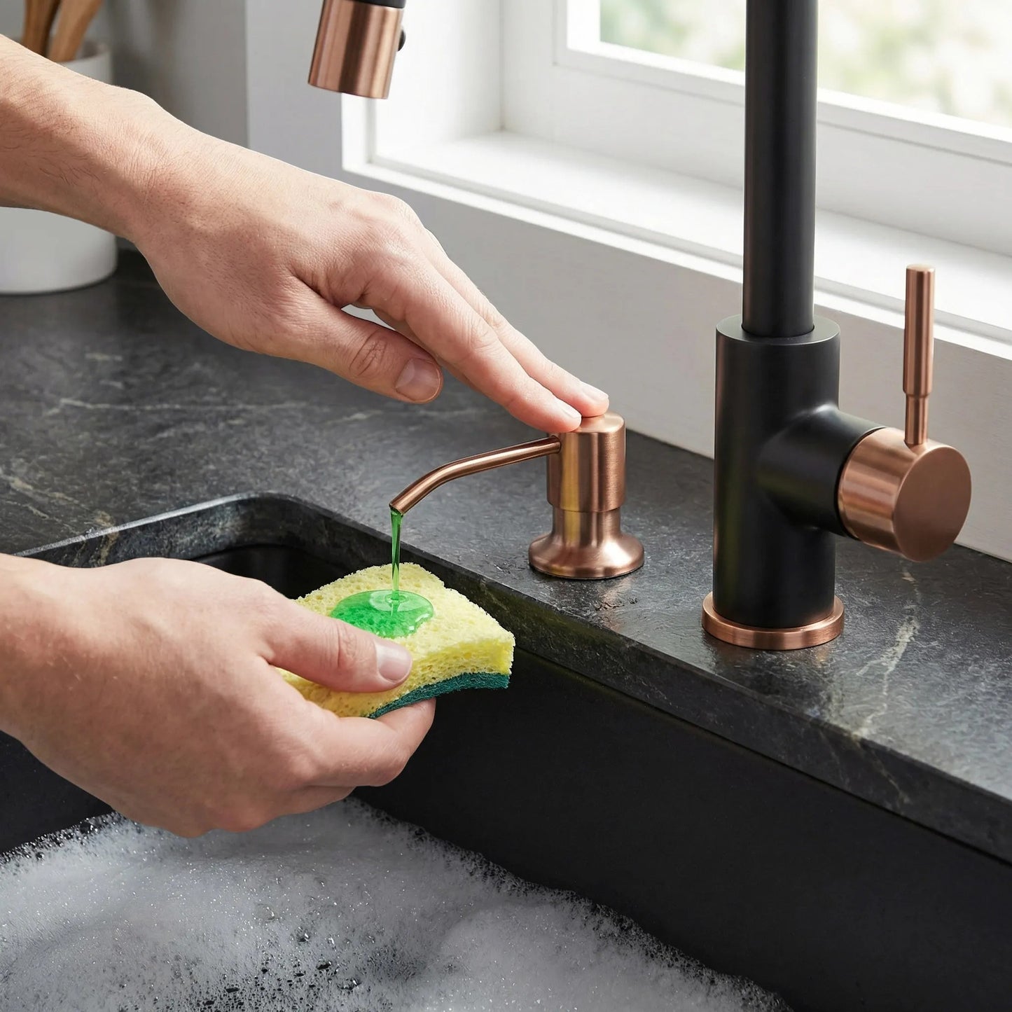 Dispenser chuveta pentru detergent Rea LON Brush Copper  5