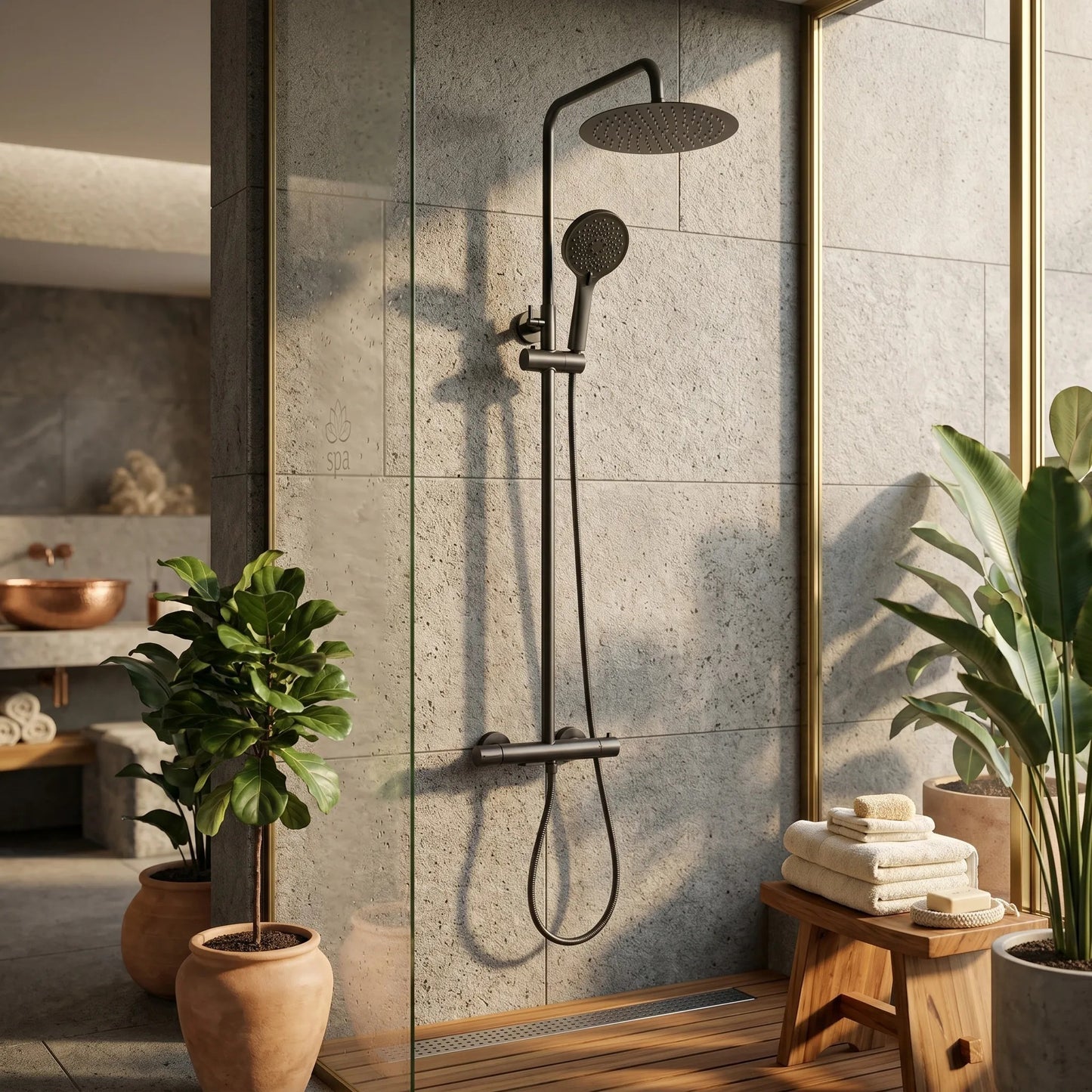 Coloana de dus cu termostat Drop Titan  5