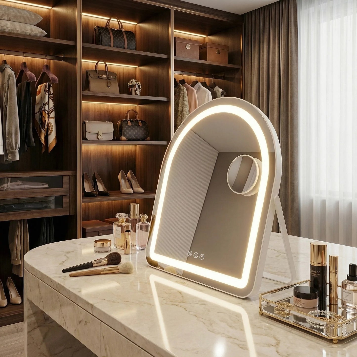 Oglindă LED GLAM White 40x45cm  5