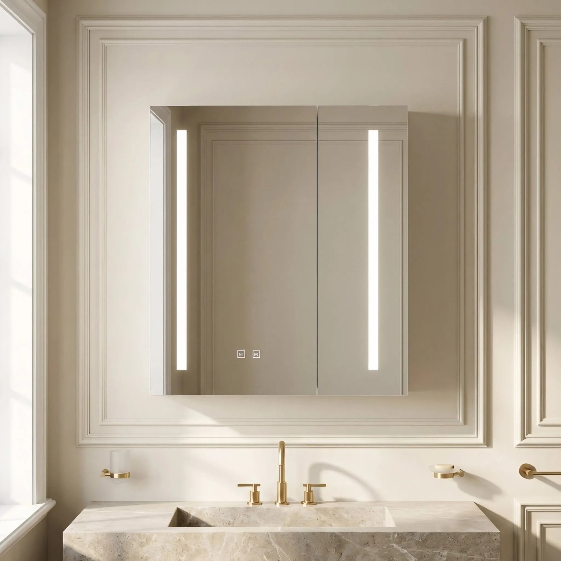 Dulap cu oglindă LED M1015-60 60x65  5