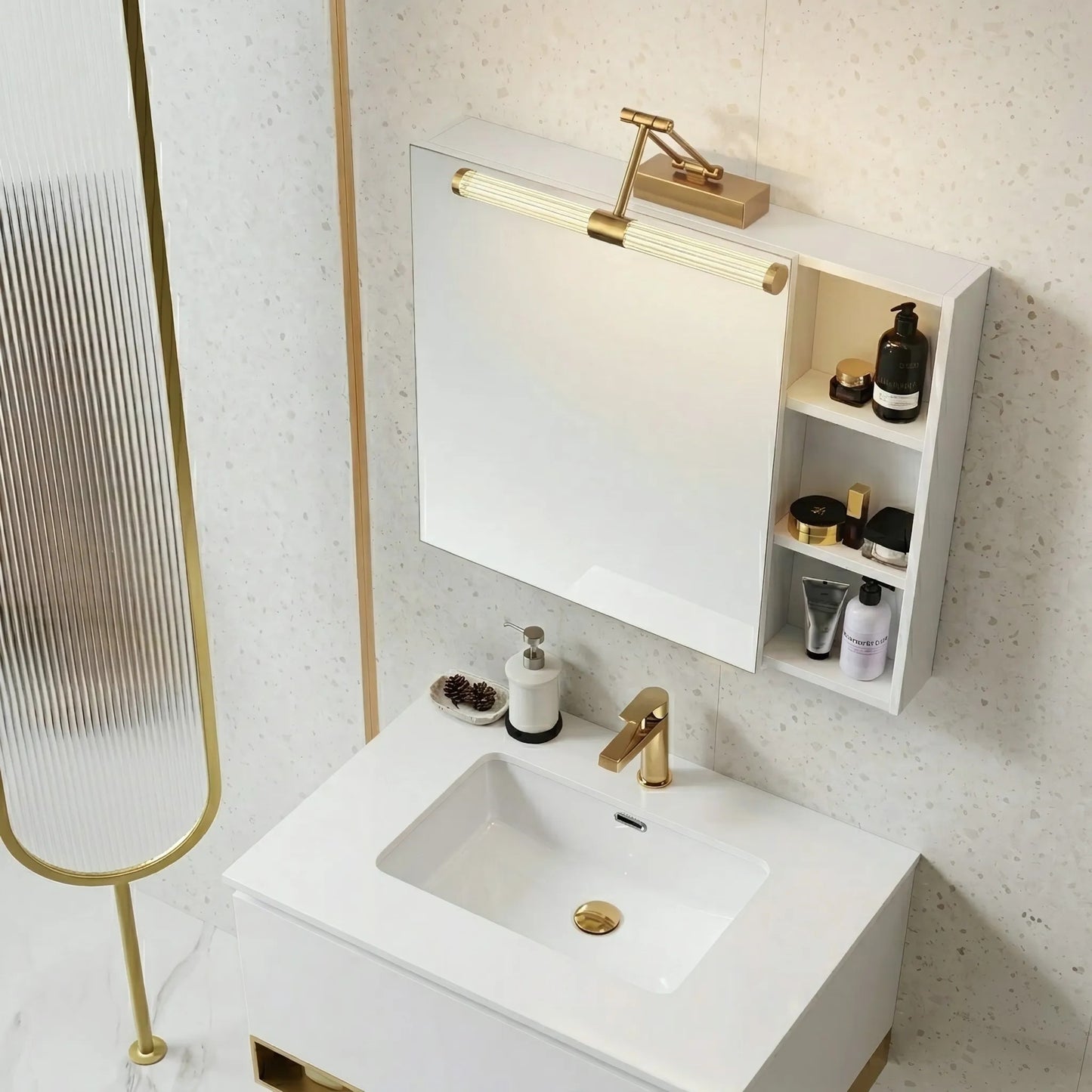 Aplică LED pentru baie APP1899-1W 40cm BRUSH GOLD  5