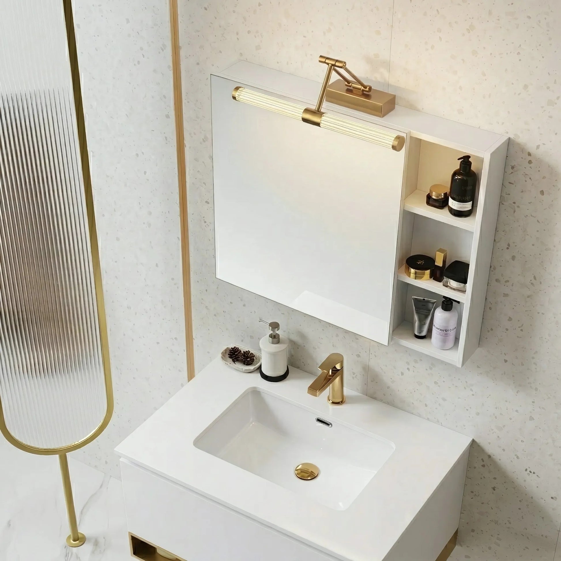 Aplică LED pentru baie APP1899-1W 40cm BRUSH GOLD  5