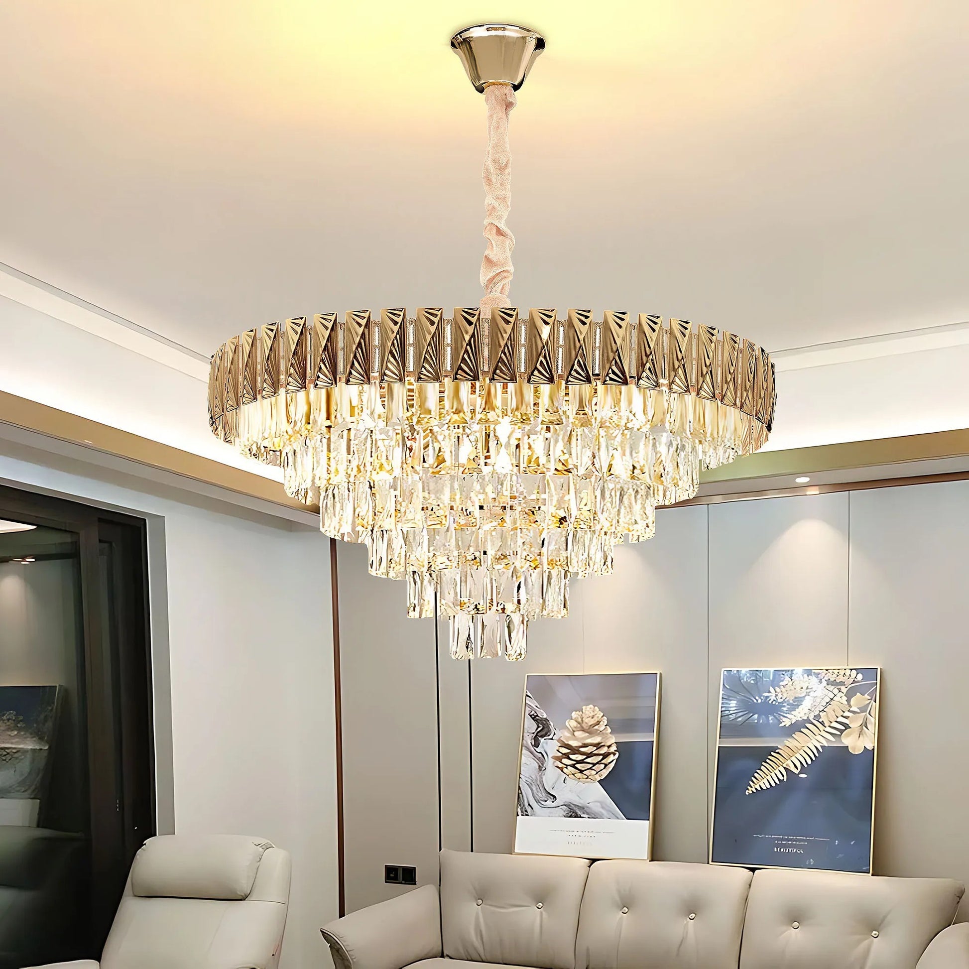 Lampă suspendată Cristal G061-CP 80CM GOLD  5