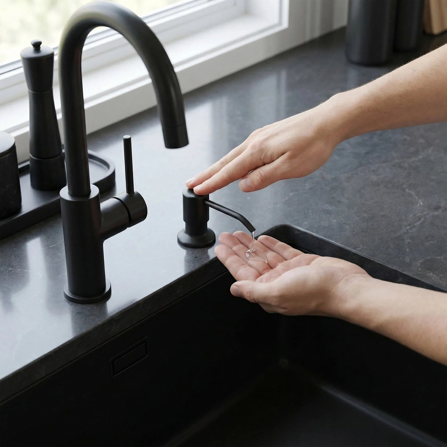 Dispenser chuveta pentru detergent Rea LON Black  5