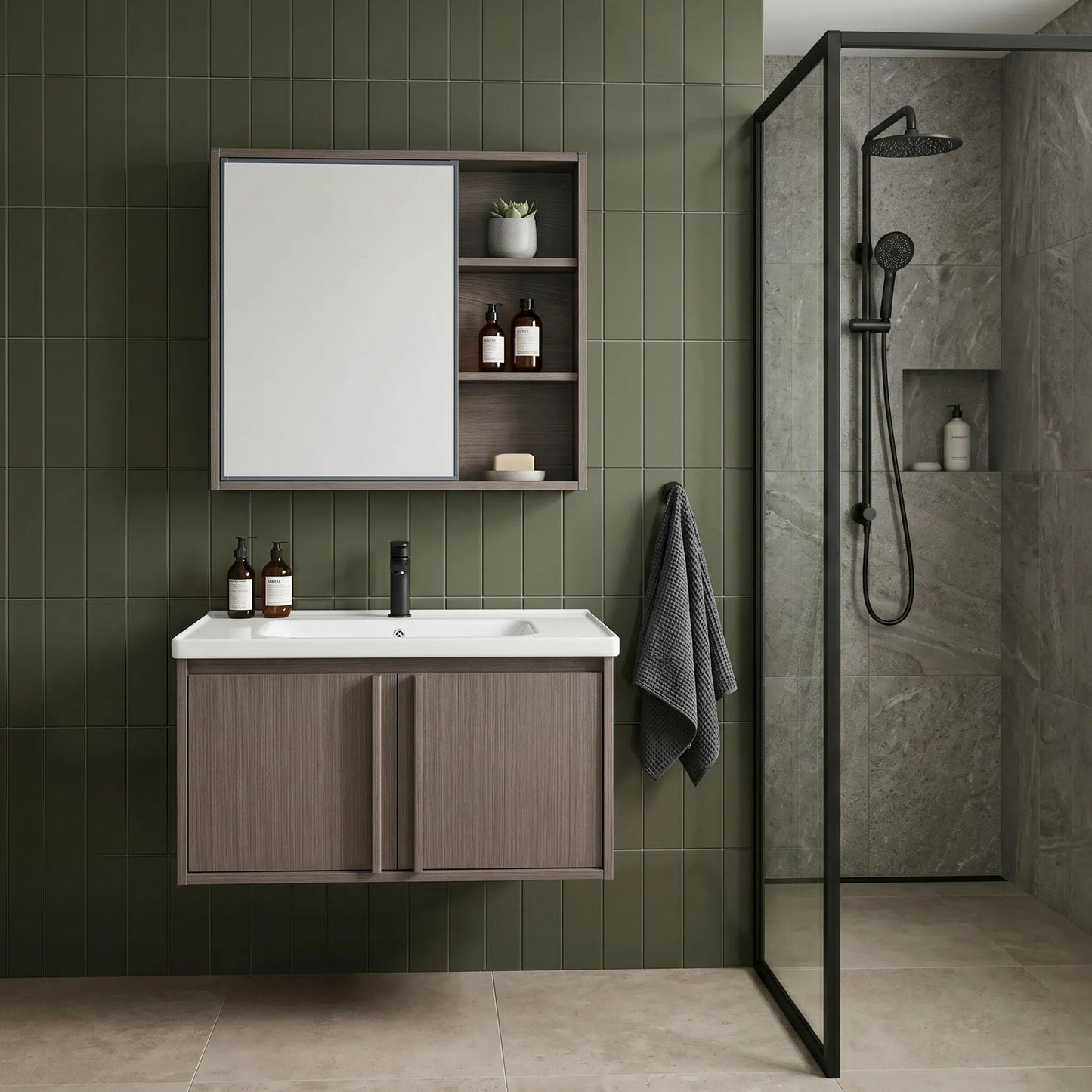 Set mobilier de baie cu lavoar Gama T25023 KJM 70CM  5