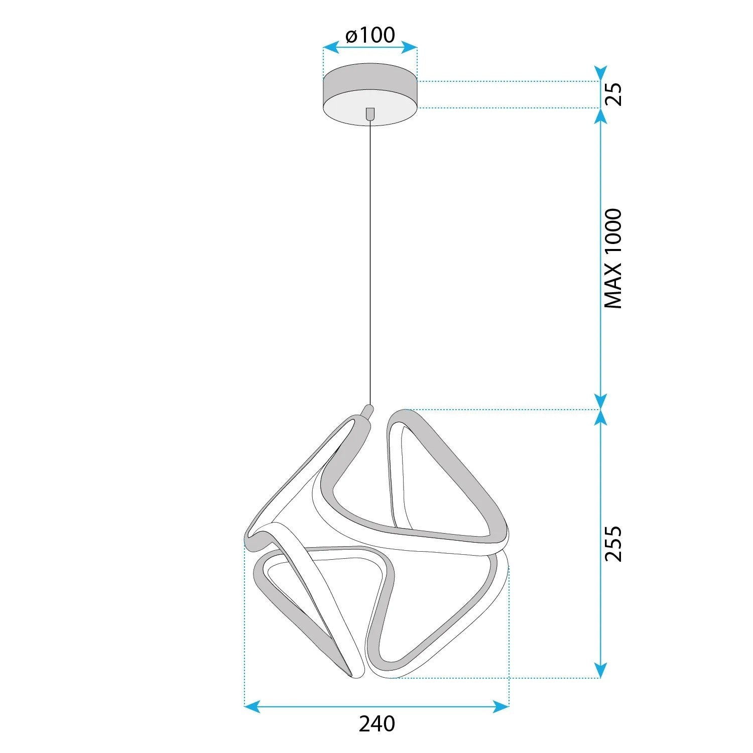 Lampa LED G067-CP GOLD  5