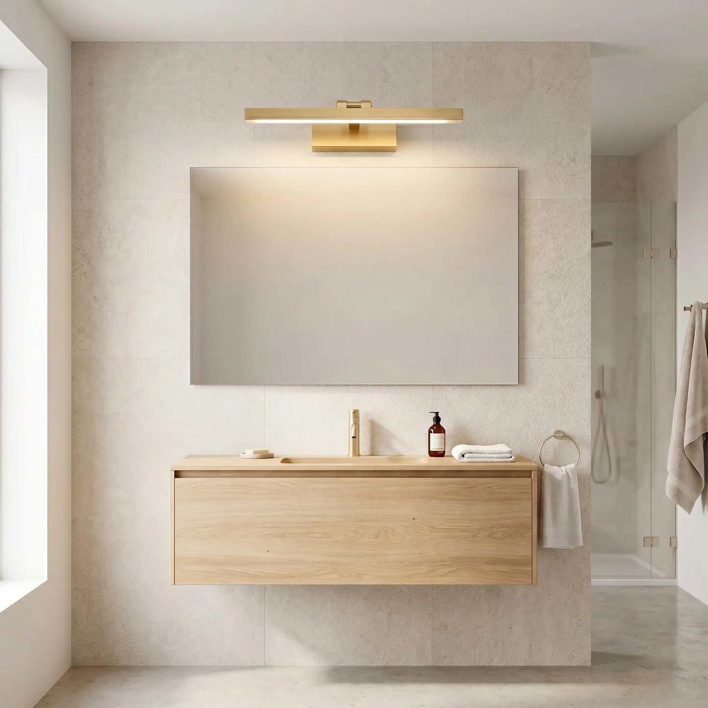 Aplică LED pentru baie APP1863-1W 40cm BRUSH GOLD  5