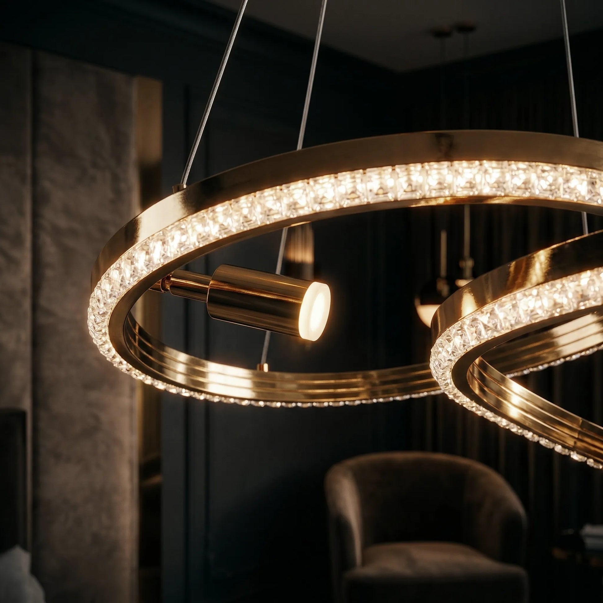 LAMPĂ SUSPENDATĂ DE TAVAN LED G158-CP GOLD  5