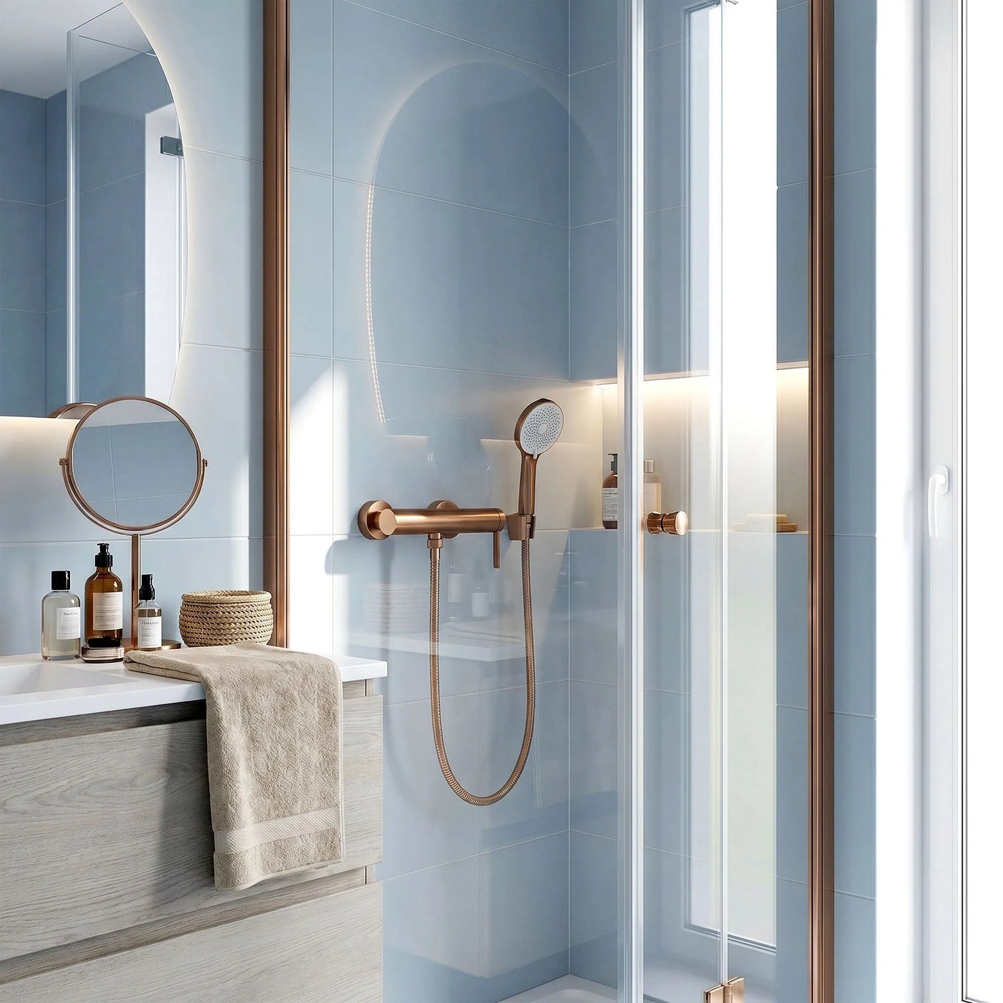 Baterie de duș REA Rivo Brush Copper  5