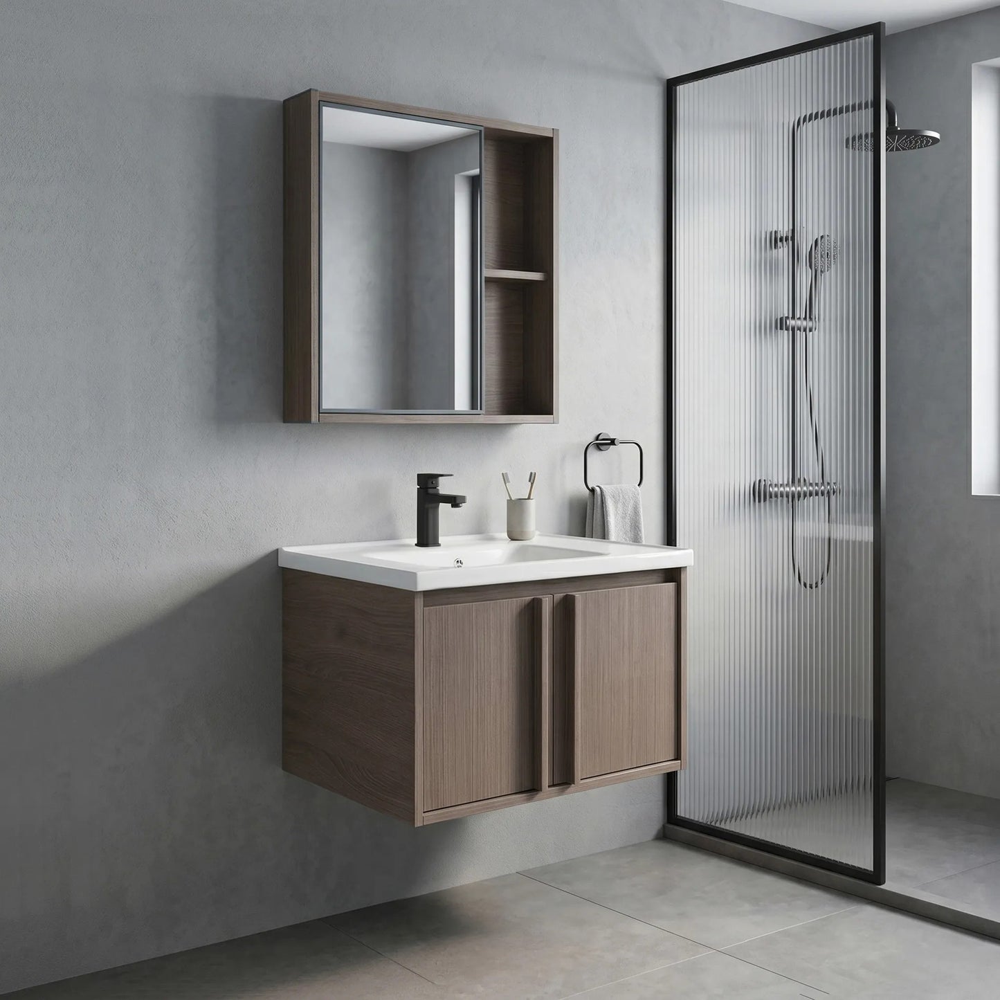 Set mobilier de baie cu lavoar Gama T25023 KJM 60CM  5