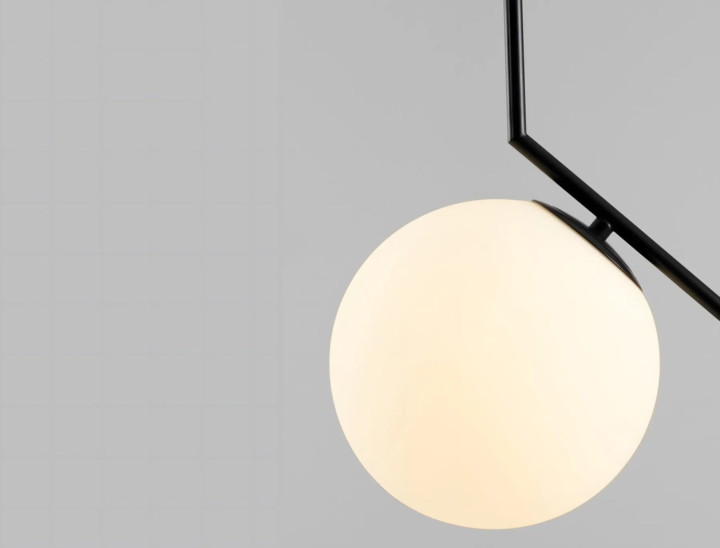 Lampă de tavan suspendata din sticlă aurie alba G107-1W BLACK WHITE  5