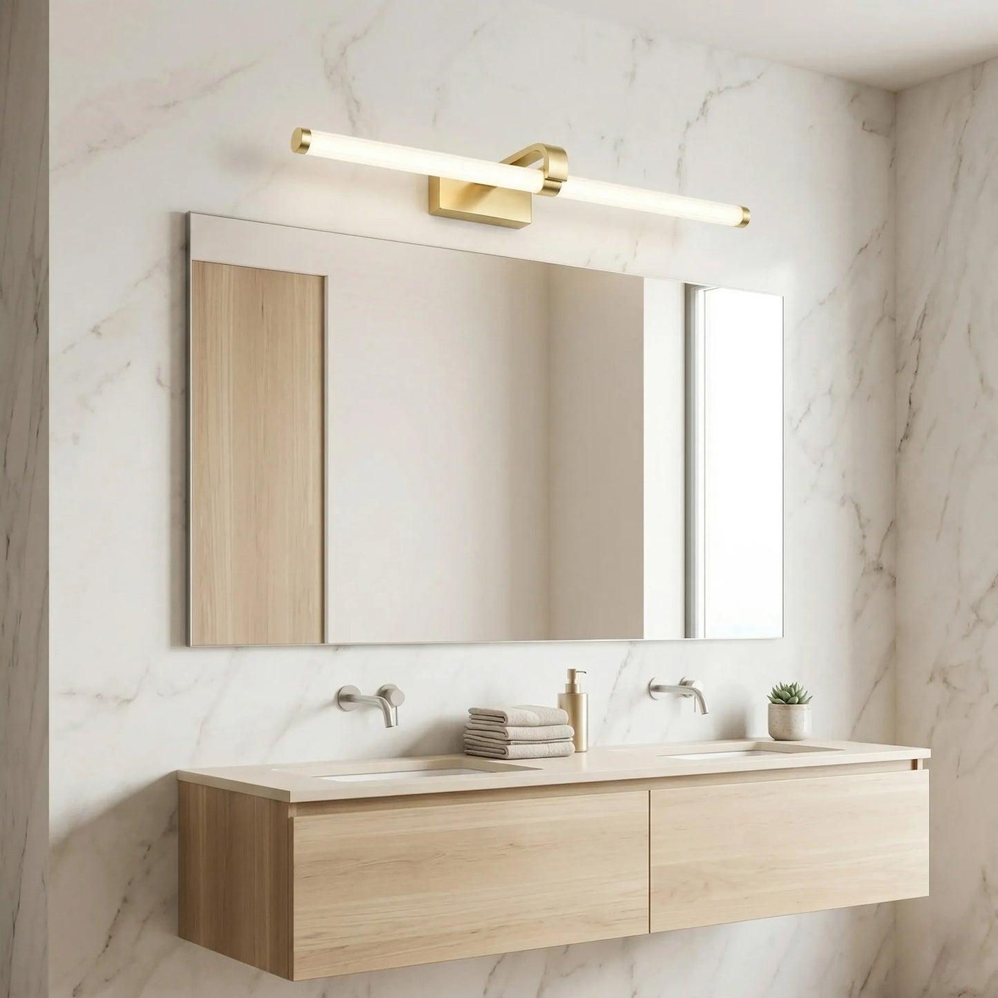 Aplică LED pentru baie APP1886-1W 60cm BRUSH GOLD  5