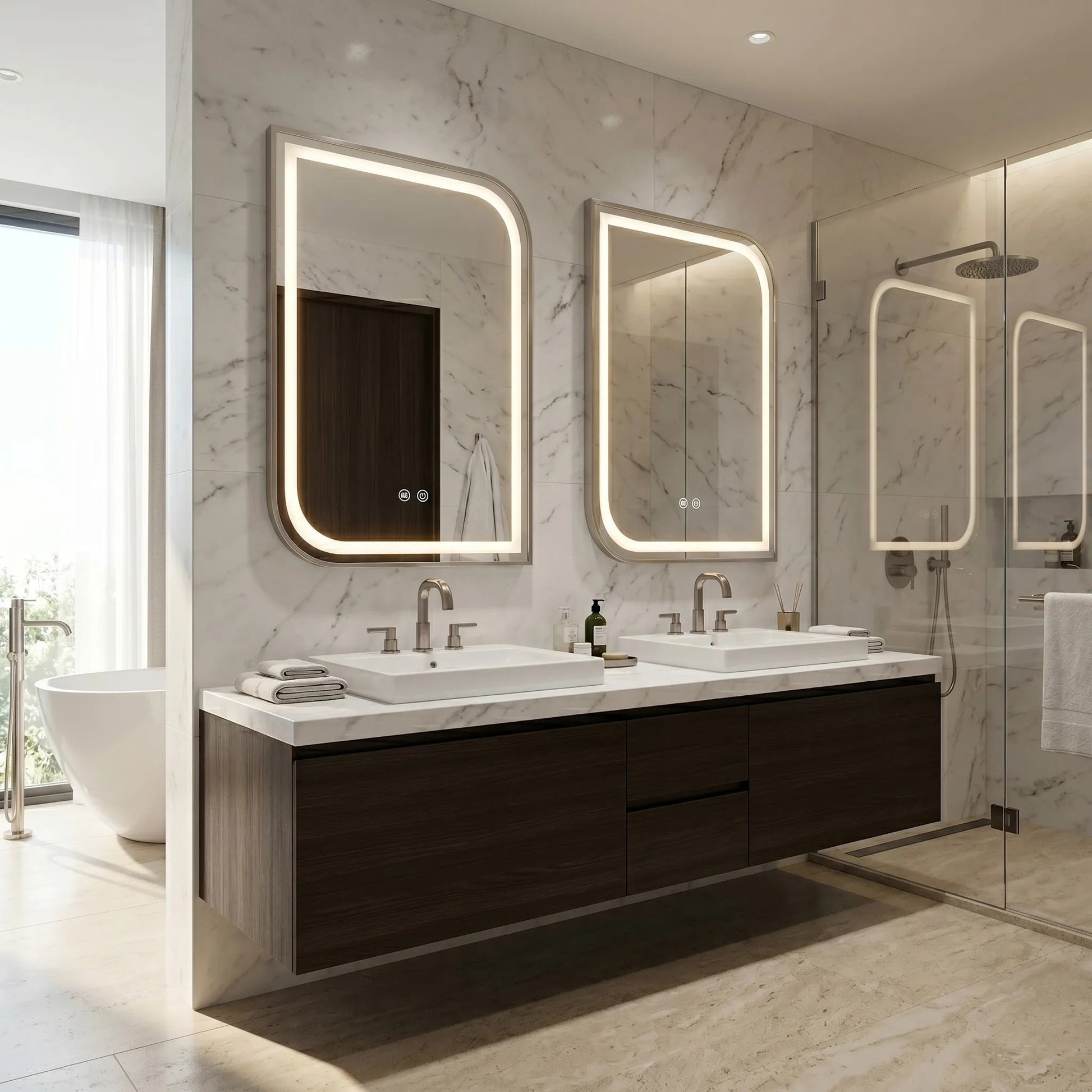 Oglindă LED ZONE 70x50 BRUSH NICKEL  5