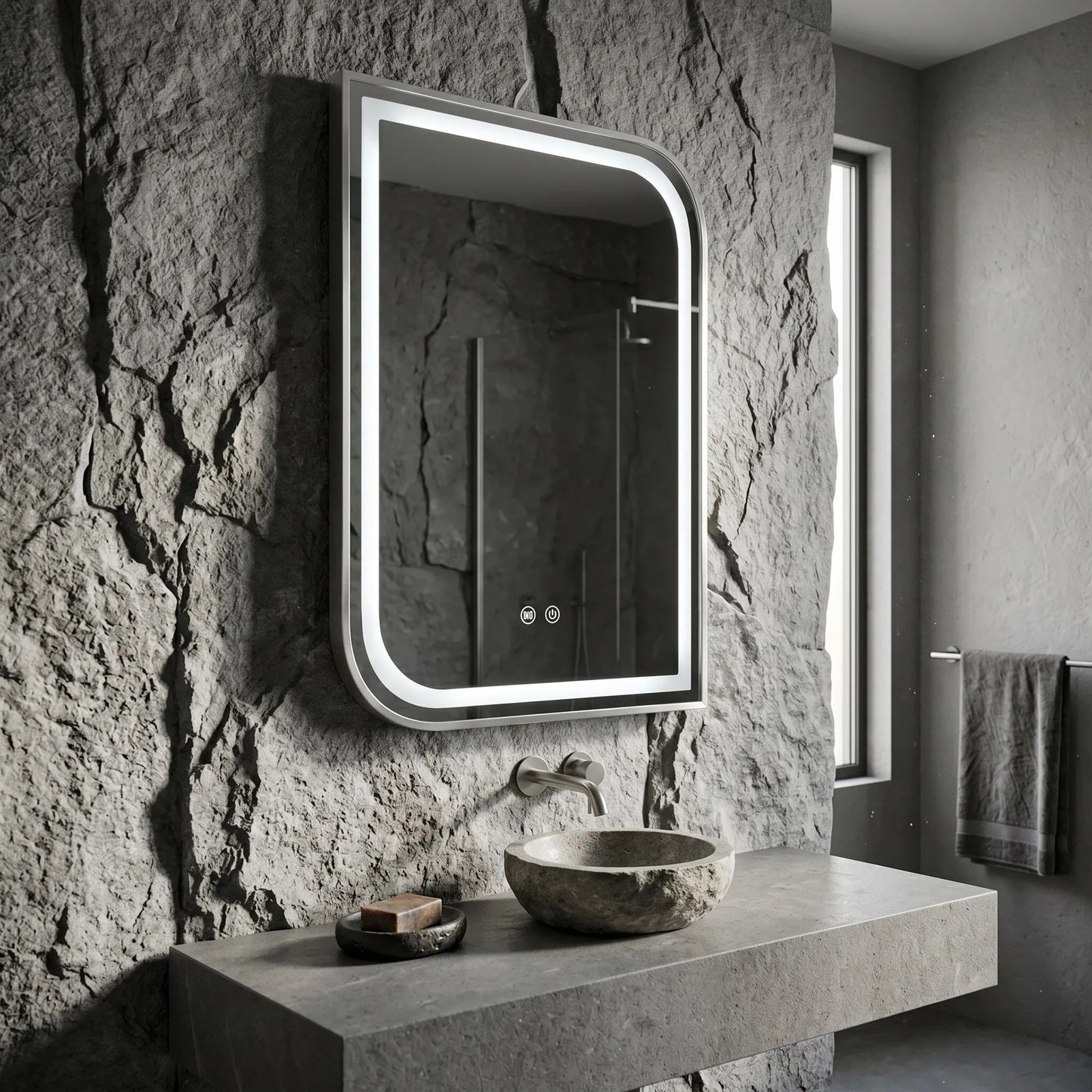 Oglindă LED ZONE 80x60 BRUSH NICKEL  5