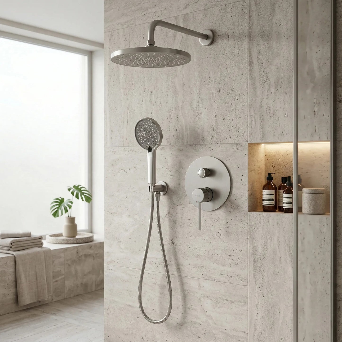 Set de dus incastrat Rea Lungo Stripe Nickel Brush + BOX  5