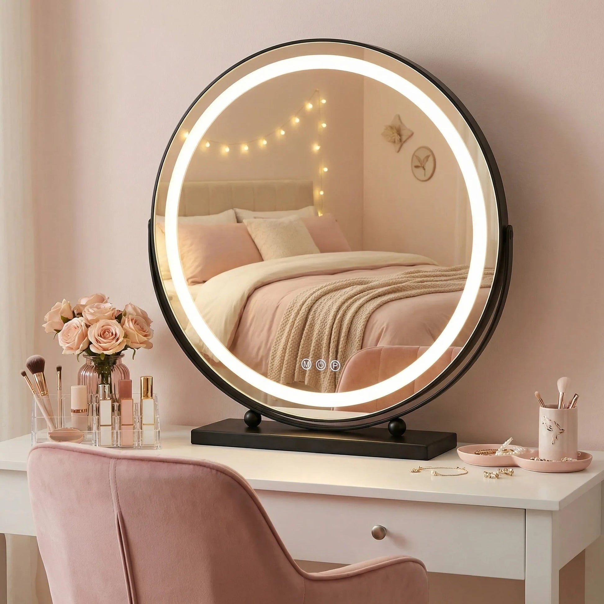 Oglindă LED MAKE-UP Black 50 cm  5