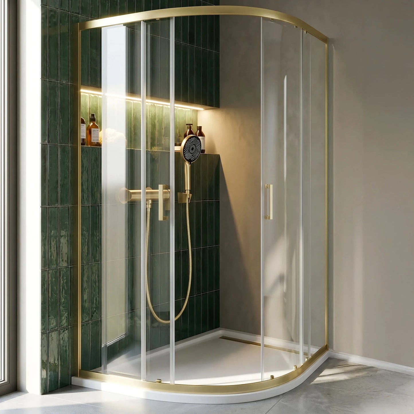 Baterie de duș Rea Hunter Brushed Gold  5