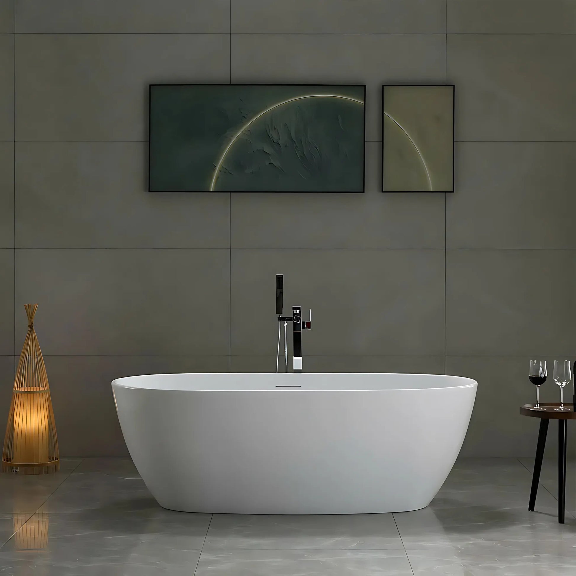 Cadă acrilică freestanding ROMA 170 Capac dop aur periat 5