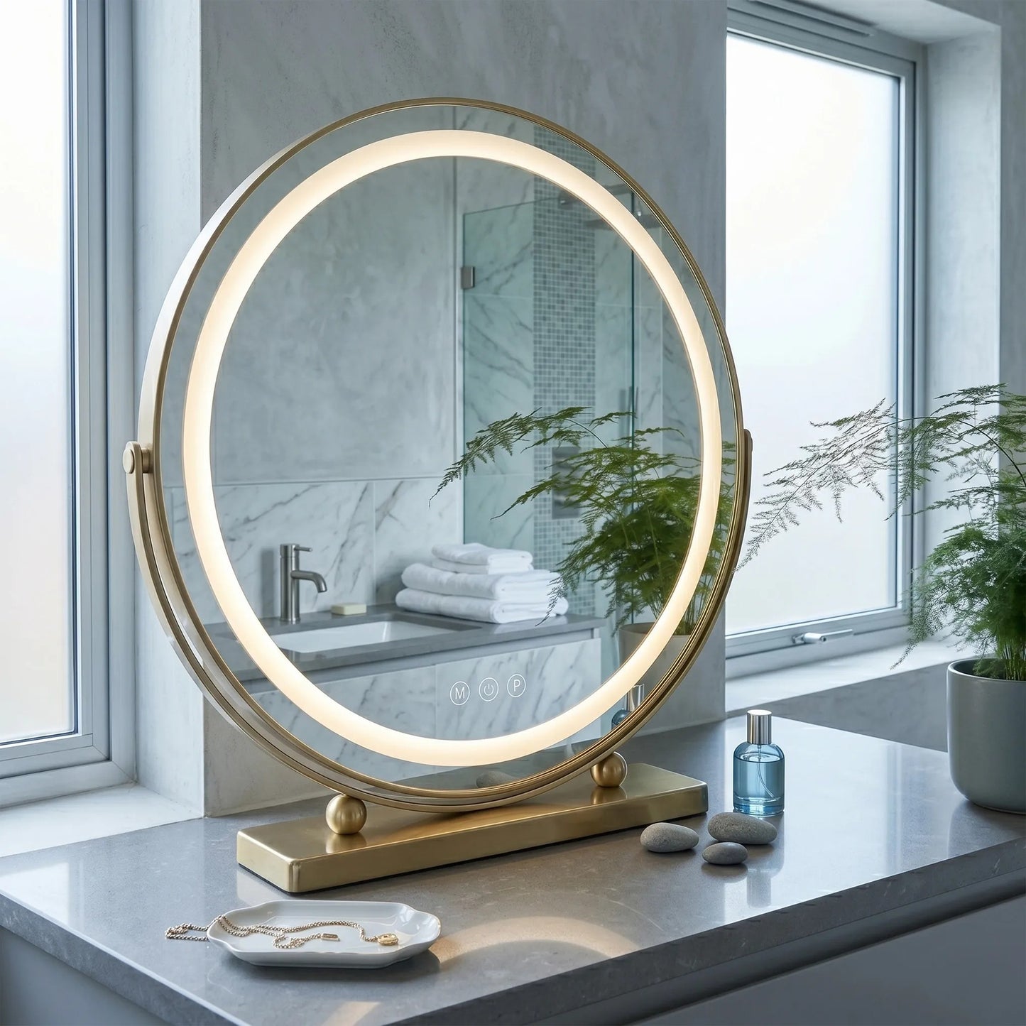 Oglindă LED MAKE-UP L.Gold 50 cm  5