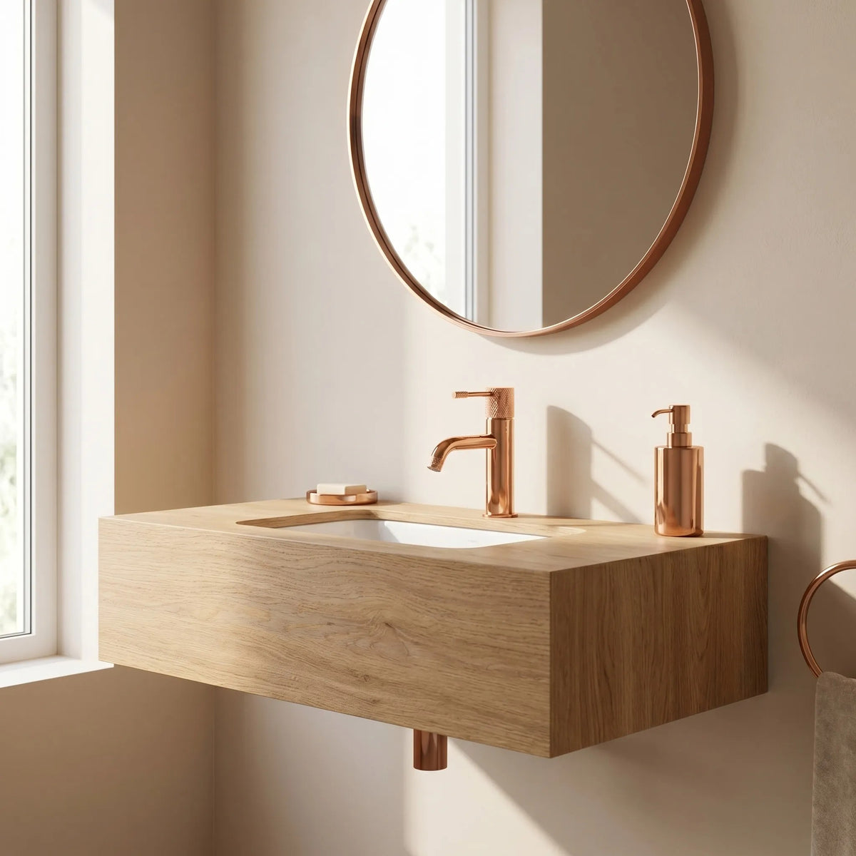 Baterie Pentru Lavoar Rea Venti Copper Low 5