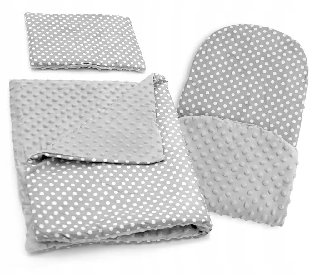 Paturica Pentru Carucior, Saltea, Perna, Patura 5in1 Jungle Leaves Green 5