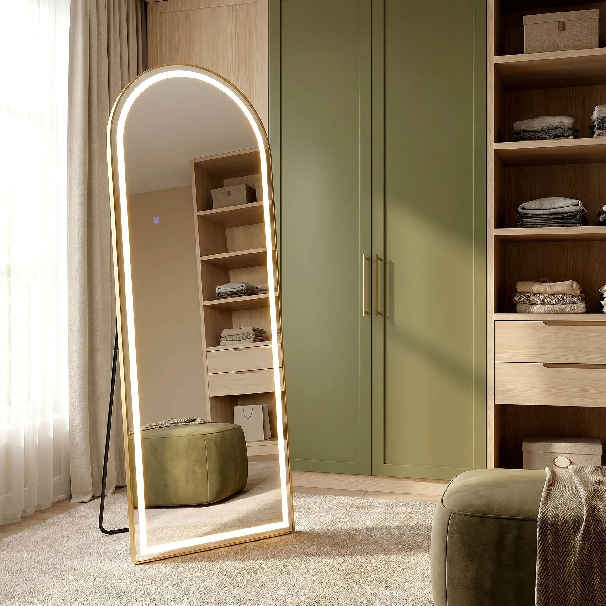 Oglindă LED Orbit 50x160cm Brush Gold 5
