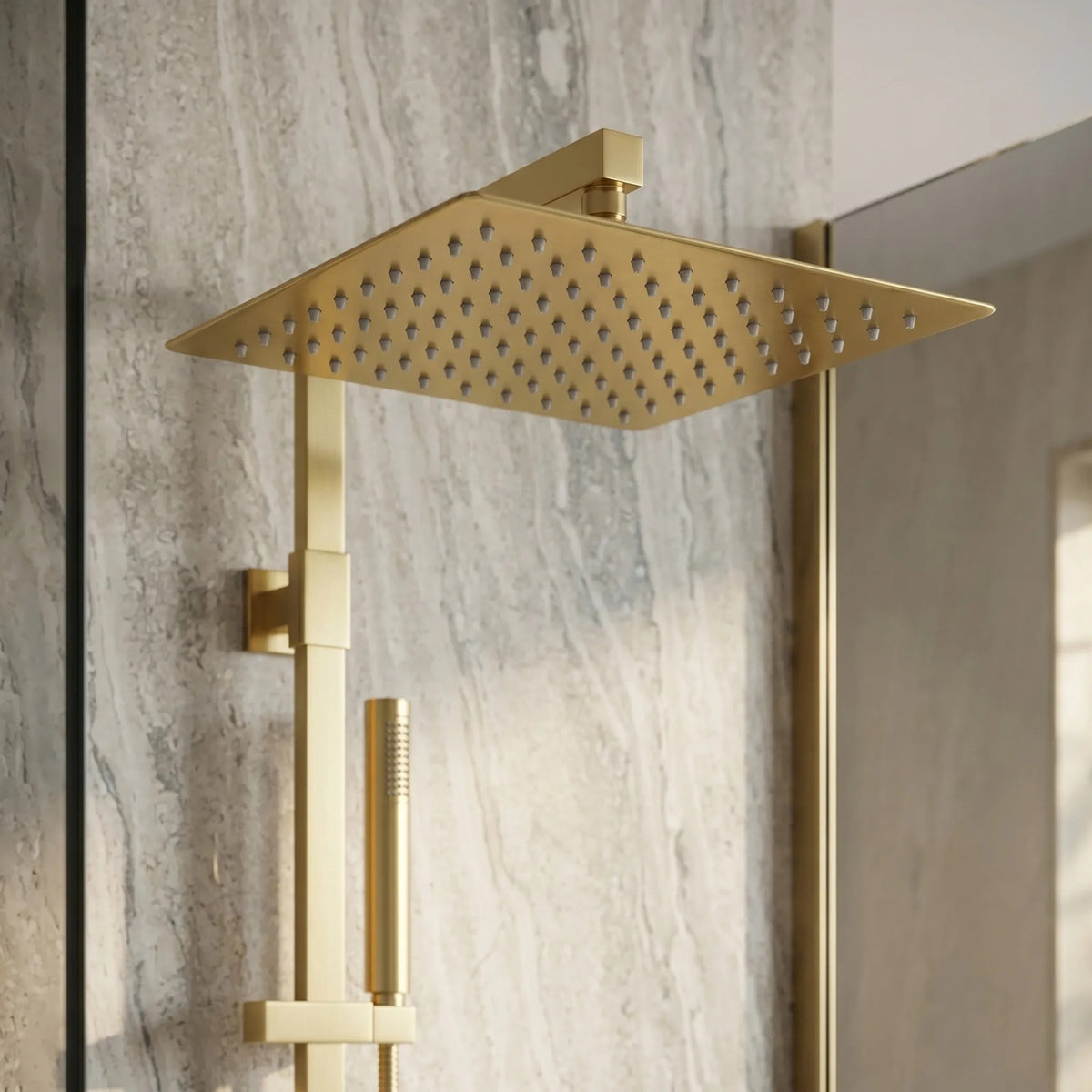 Pălărie De Duș Pătrată REA JS-P015BG 30cm Brush Gold 5