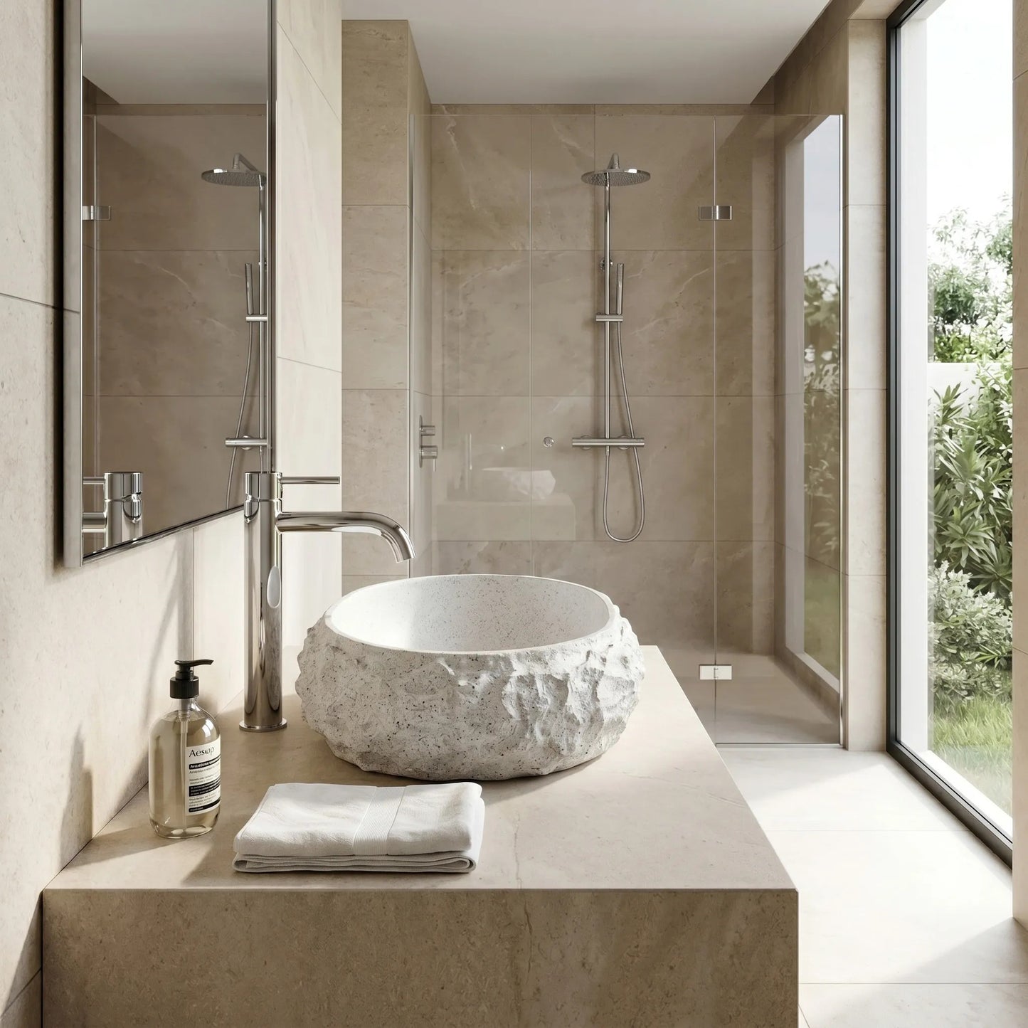 Lavoar Pe Blat Mika Light Grey 5