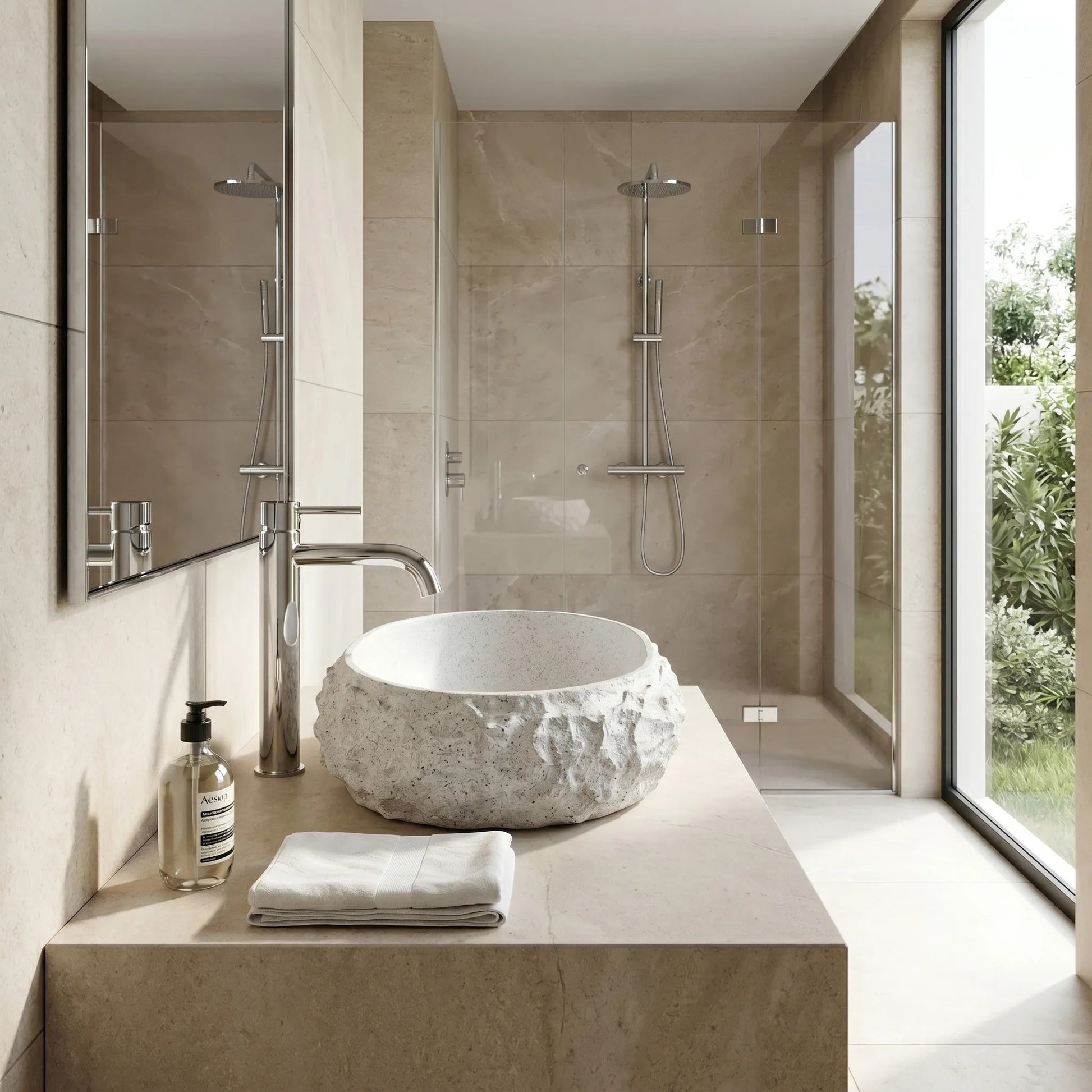 Lavoar Pe Blat Mika Light Grey 5