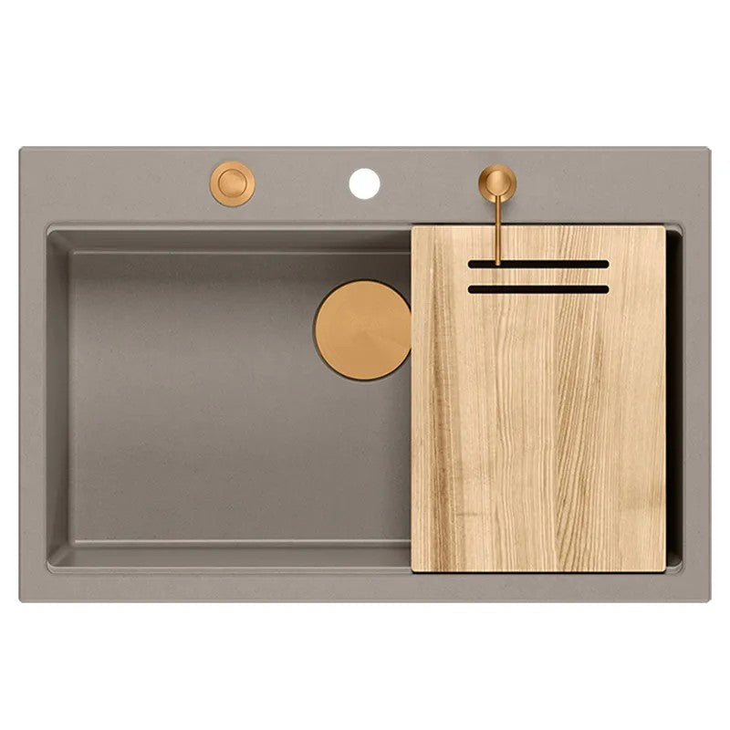 Chiuveta Din Granit MARC 110 WORKSTATION Beige Dop Auriu 5