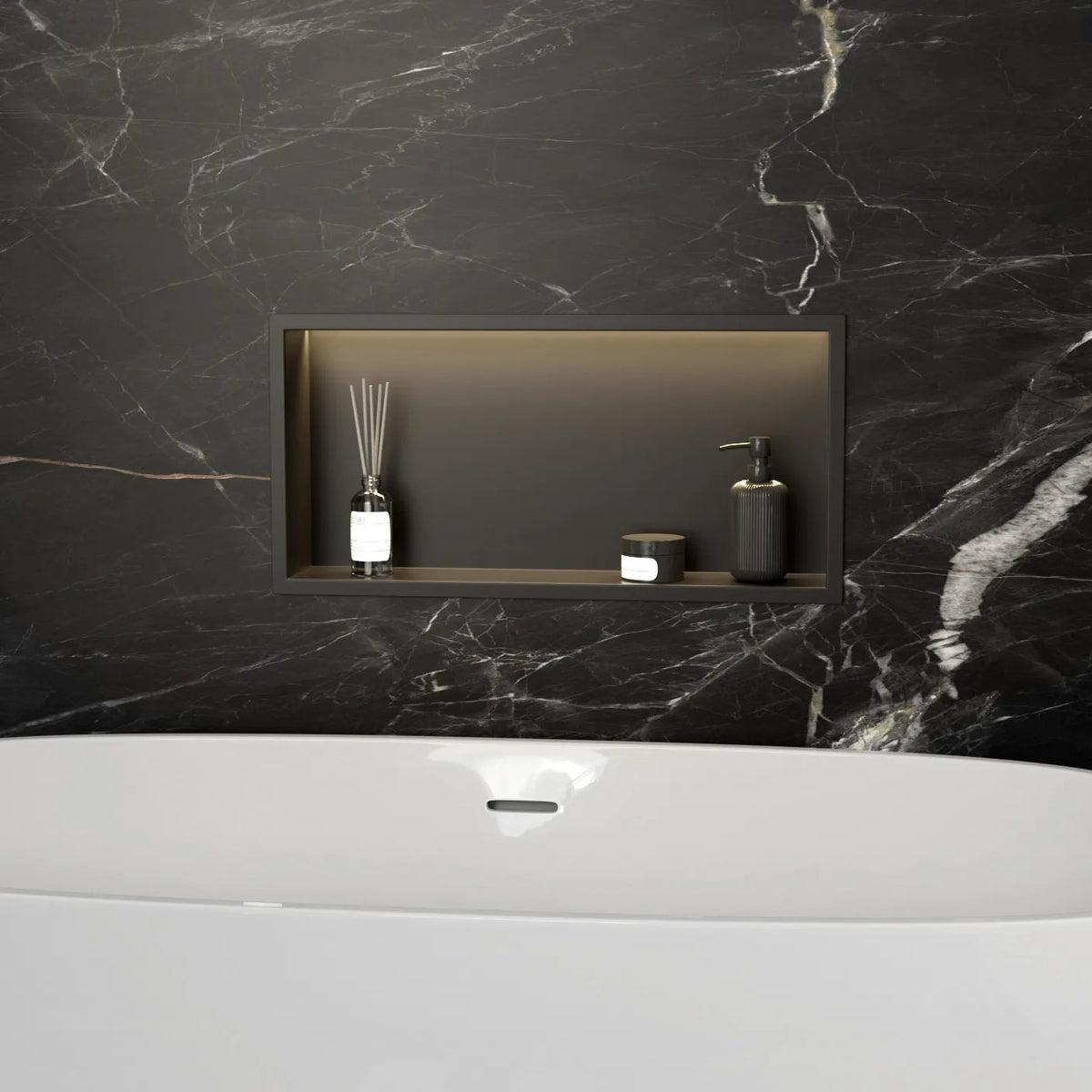 RAFT BAIE INCASTRAT PERETE LED 30x60 Black 5