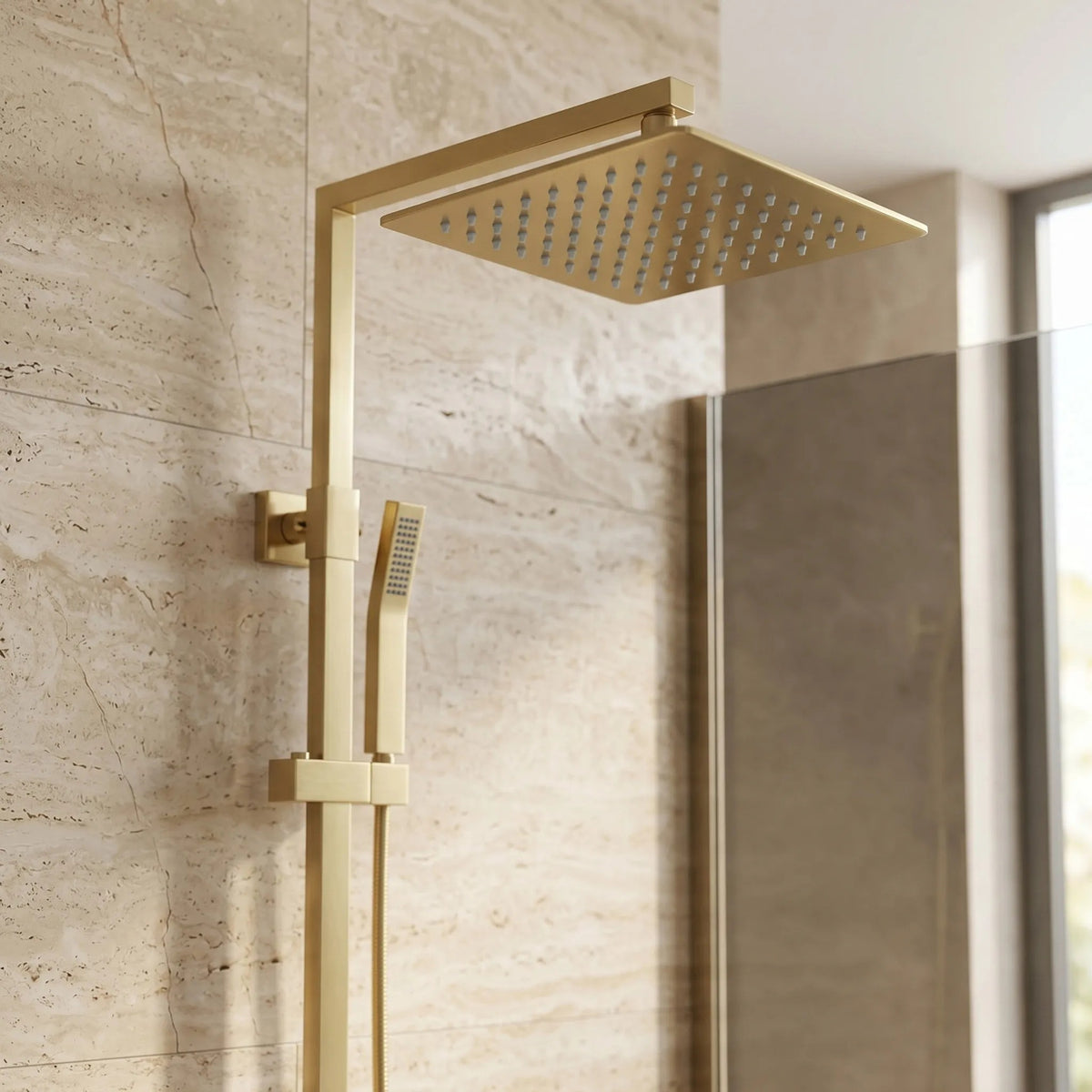 Pălărie De Duș Pătrată REA JS-P015BG 25cm Brush Gold 5