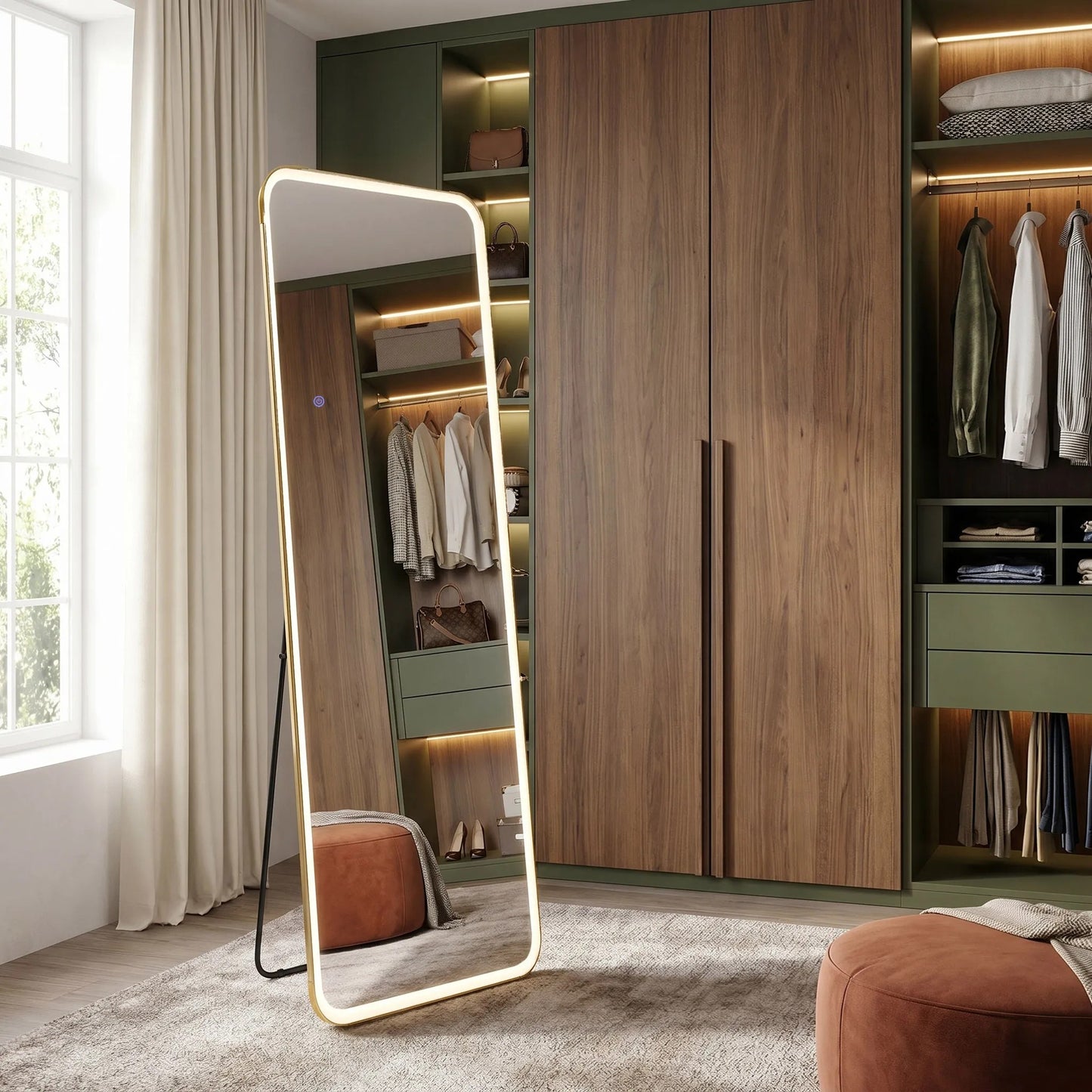 Oglindă LED Classico 50x160cm Brush Gold 5