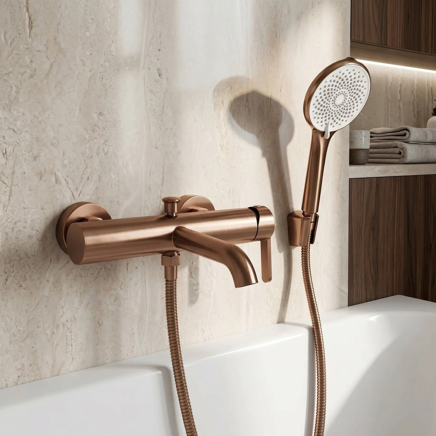 Baterie Pentru Cadă REA Ontario Side Brush Copper 5