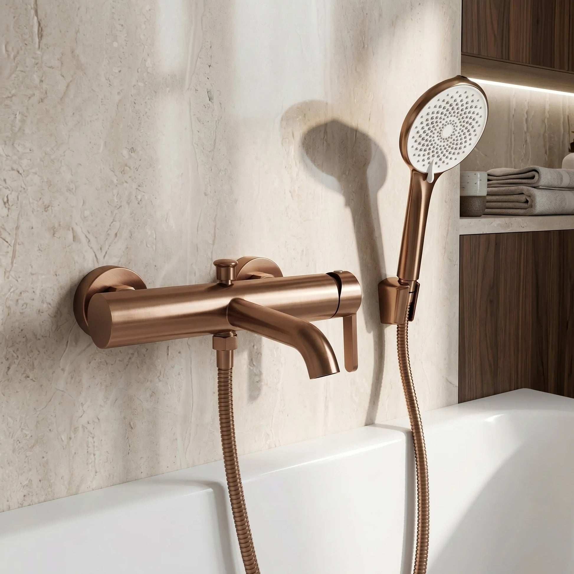 Baterie Pentru Cadă REA Ontario Side Brush Copper 5
