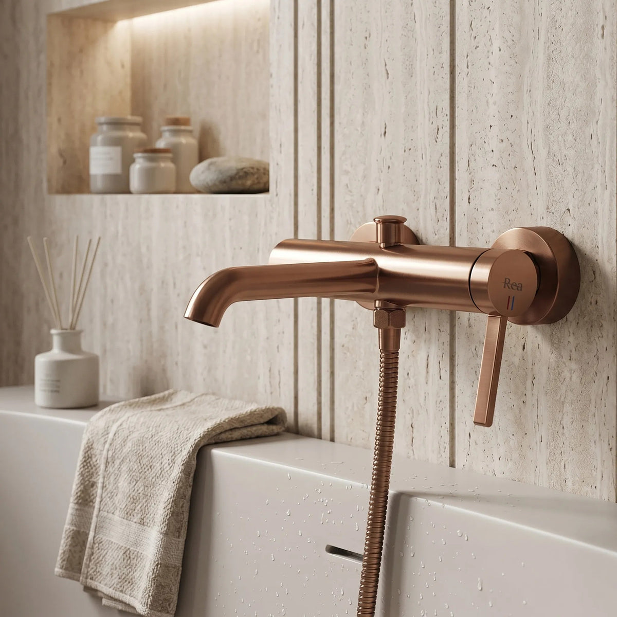 Baterie Pentru Cadă REA Rivo Brush Copper 5