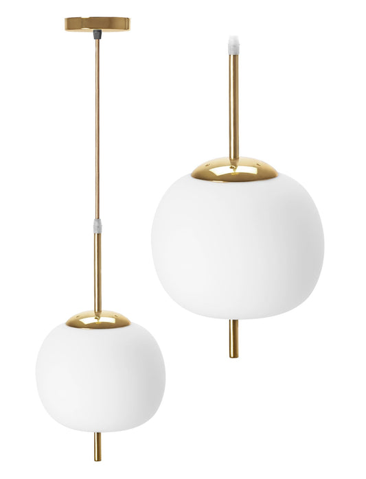Lampa DE TAVAN SUSPENDABILA din sticla Sfera alb Auriu APP669-1CP  1