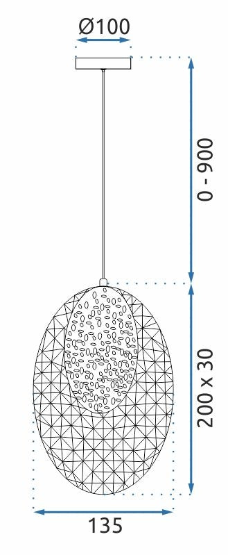 Lustră Cu Cristale Suspendată Led G088-1cp Złota  7