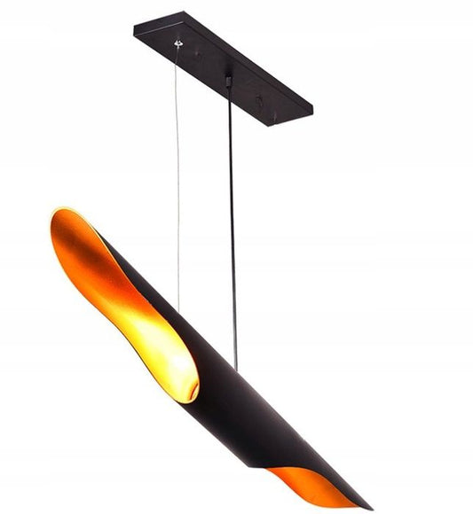 Plafoniera APP298-1CP Tuba Negru Auriu 60cm 1